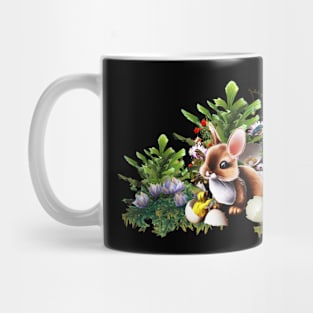 Easter time, cute bunny and easter eggs Mug